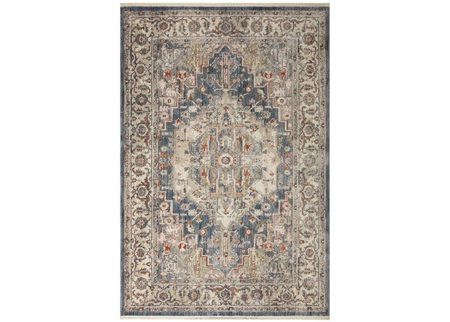 Janey JAY03 Indigo/Multi 6'7" x 9'2" Rug by Magnolia Home by Joanna Gaines