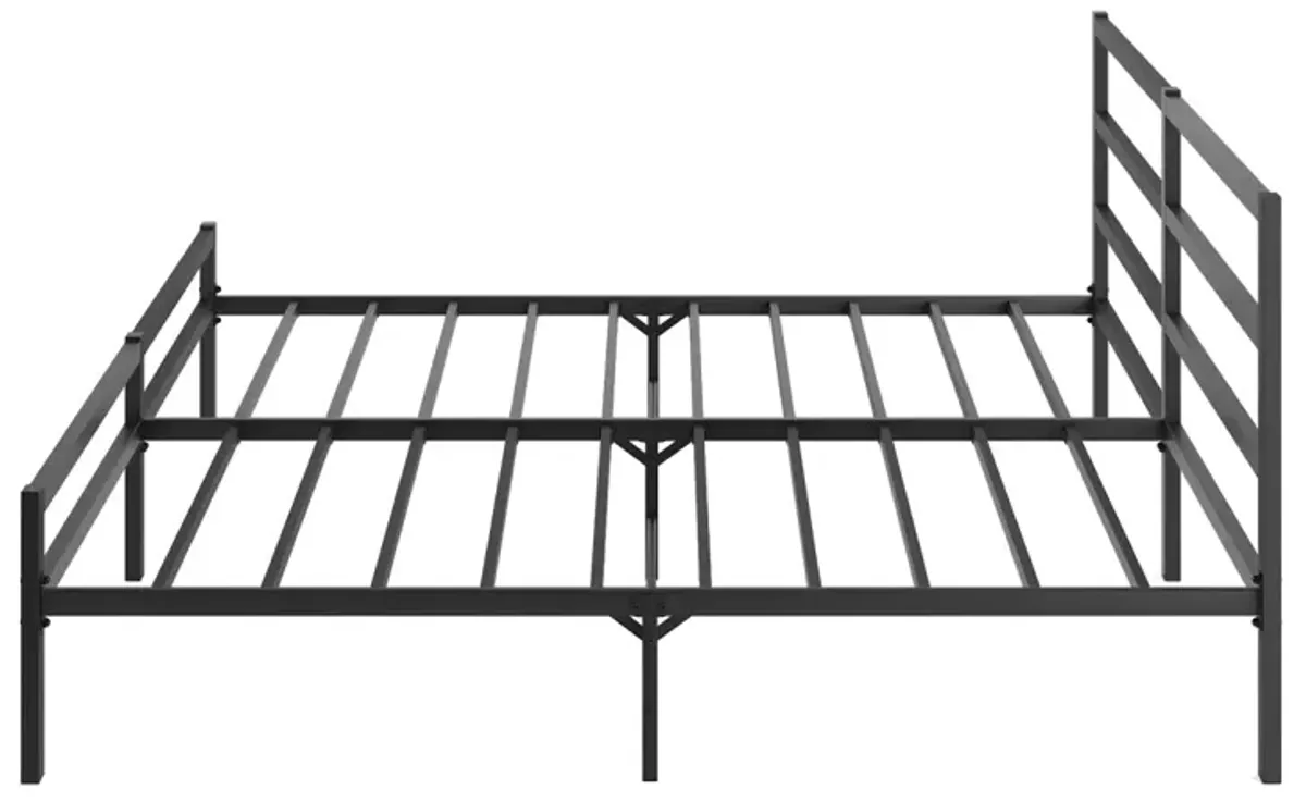 Metal Platform Bed Frame With Headboard, Sturdy Metal Frame, No Box Spring Needed(King)