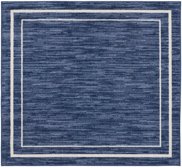 Nourison Essentials NRE02 Navy/Ivory 5' x Square Rug