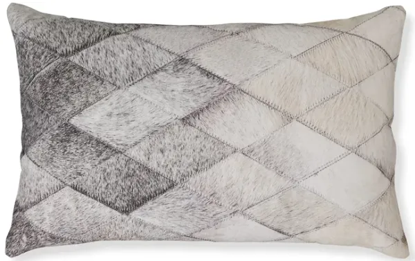 14 x 20 Lumbar Accent Throw Pillow, Diamond Pattern, Brown Polyester - Benzara
