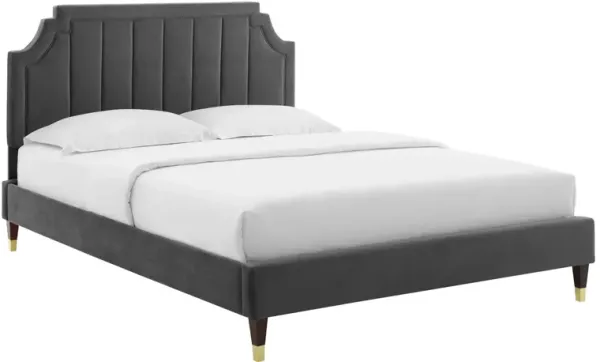 Modway - Sienna Performance Velvet Queen Platform Bed