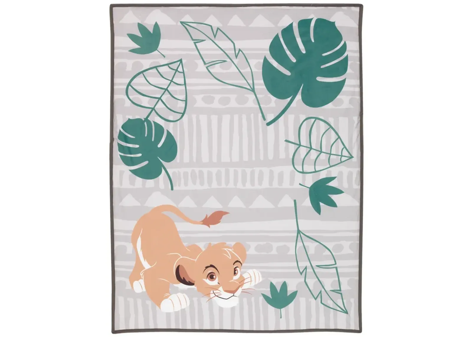 Lambs & Ivy THE LION KING Picture Perfect Baby Blanket - Beige, Green, Jungle