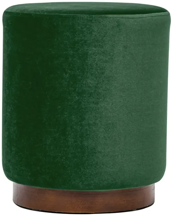 Brown Wooden Base Living Room Pouf