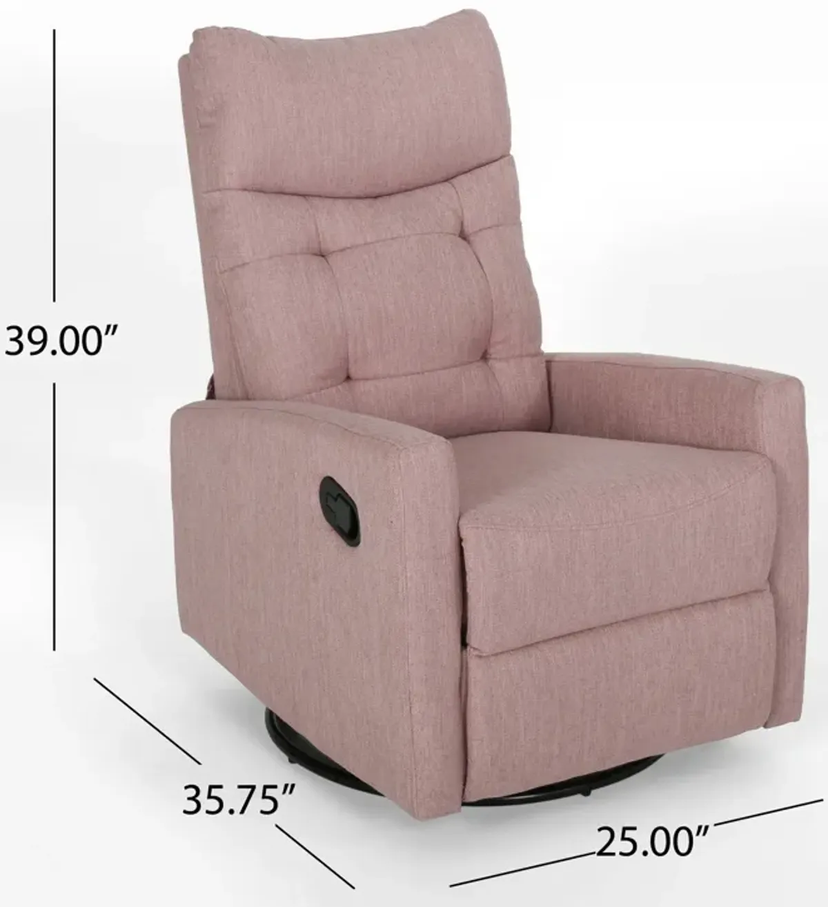 Merax High Back Swivel Glider Recliner Chair