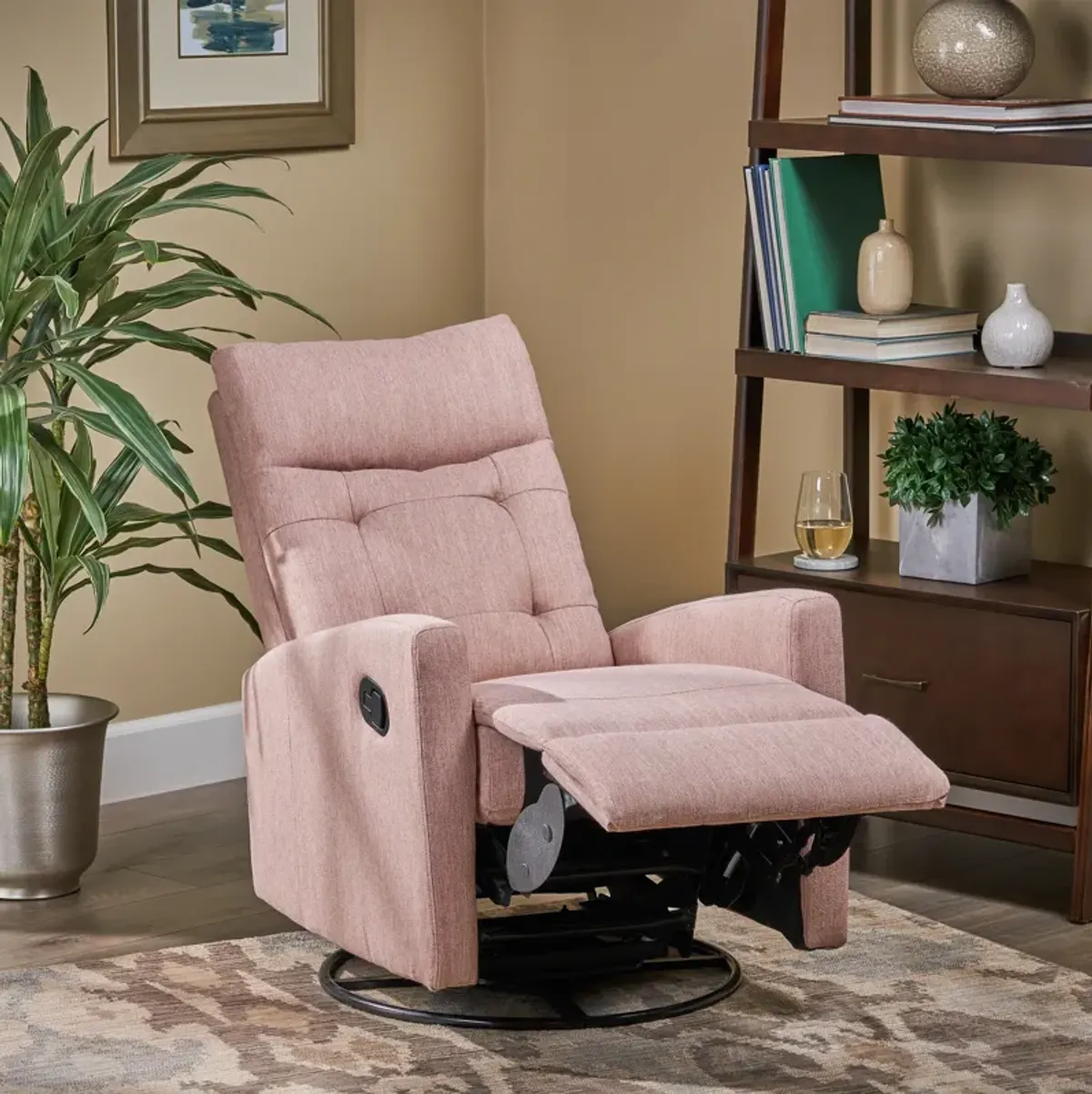 Merax High Back Swivel Glider Recliner Chair