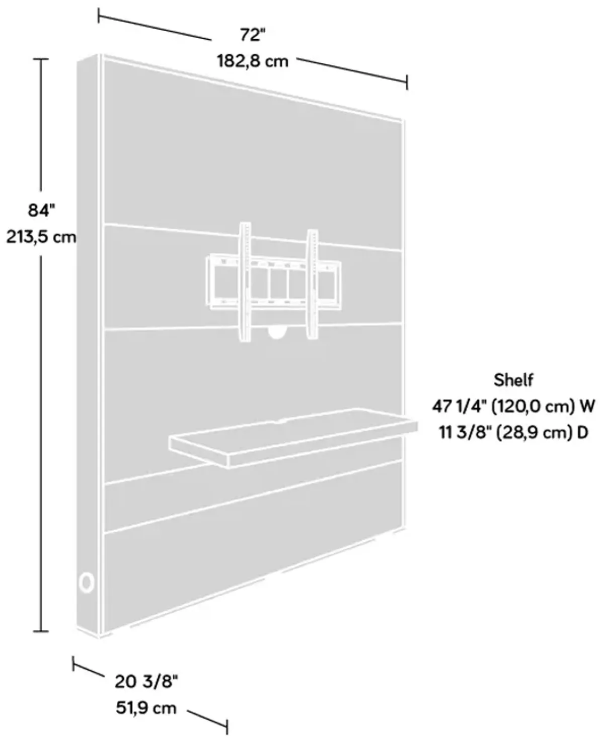 Steel River Entertainment Wall