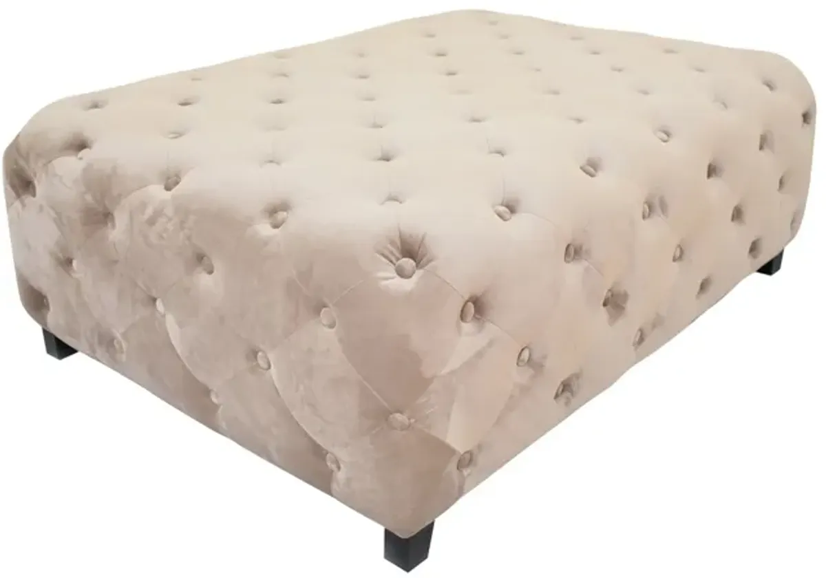 Velvety Beige Modern Square Coffee Table