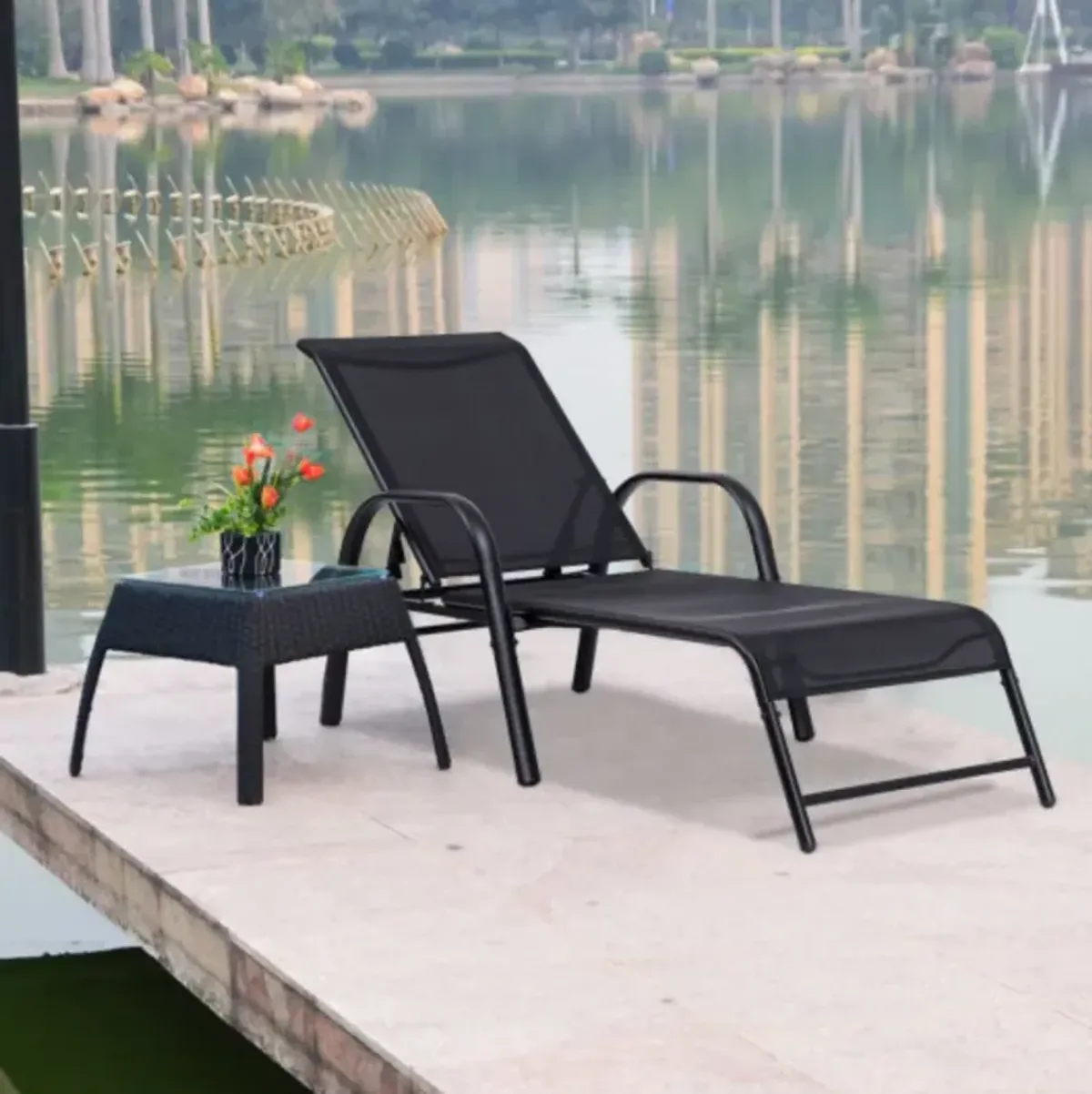 Set of 2 Patio Lounge Chairs