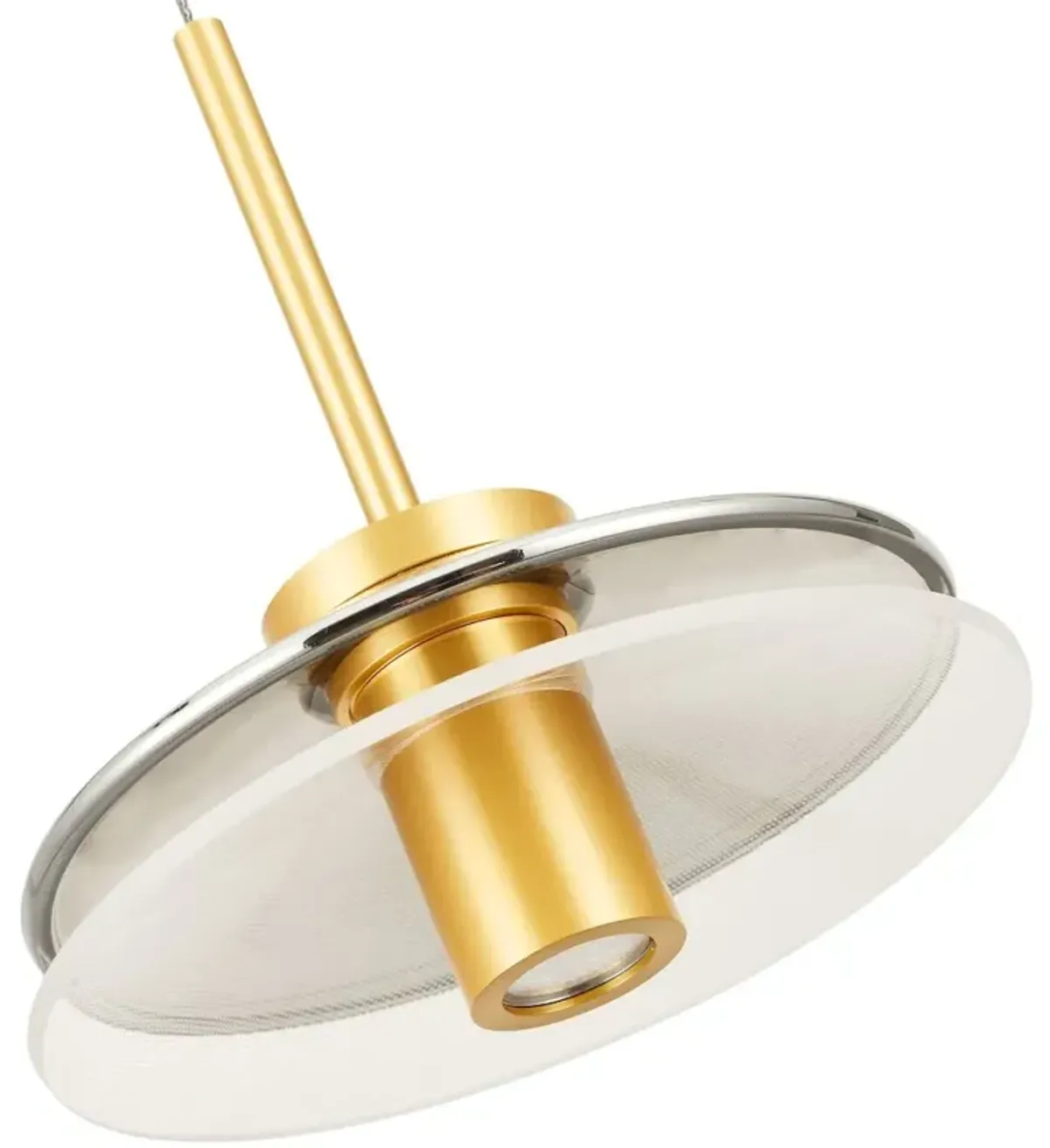 VONN Lighting 100-277V 1-Light Integrated LED Black Height Adjustable Pendant Lighting