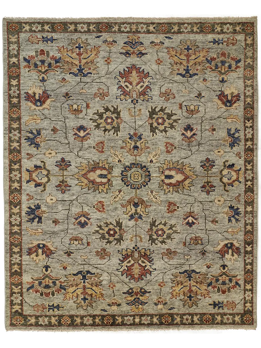 Carrington 6503F Gray/Gold/Red 2' x 3' Rug