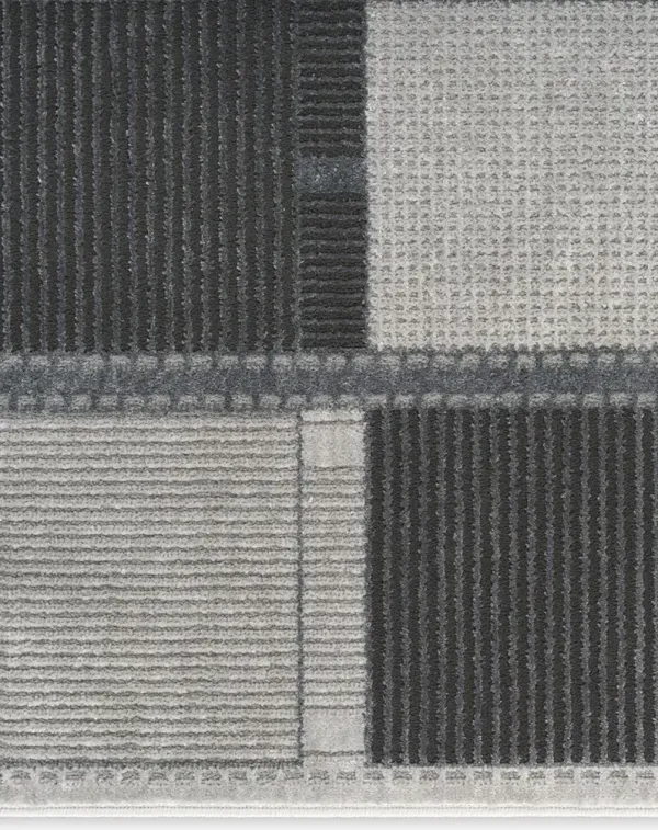 Nordic NRC09 Gray/Black 8' x 10' Rug