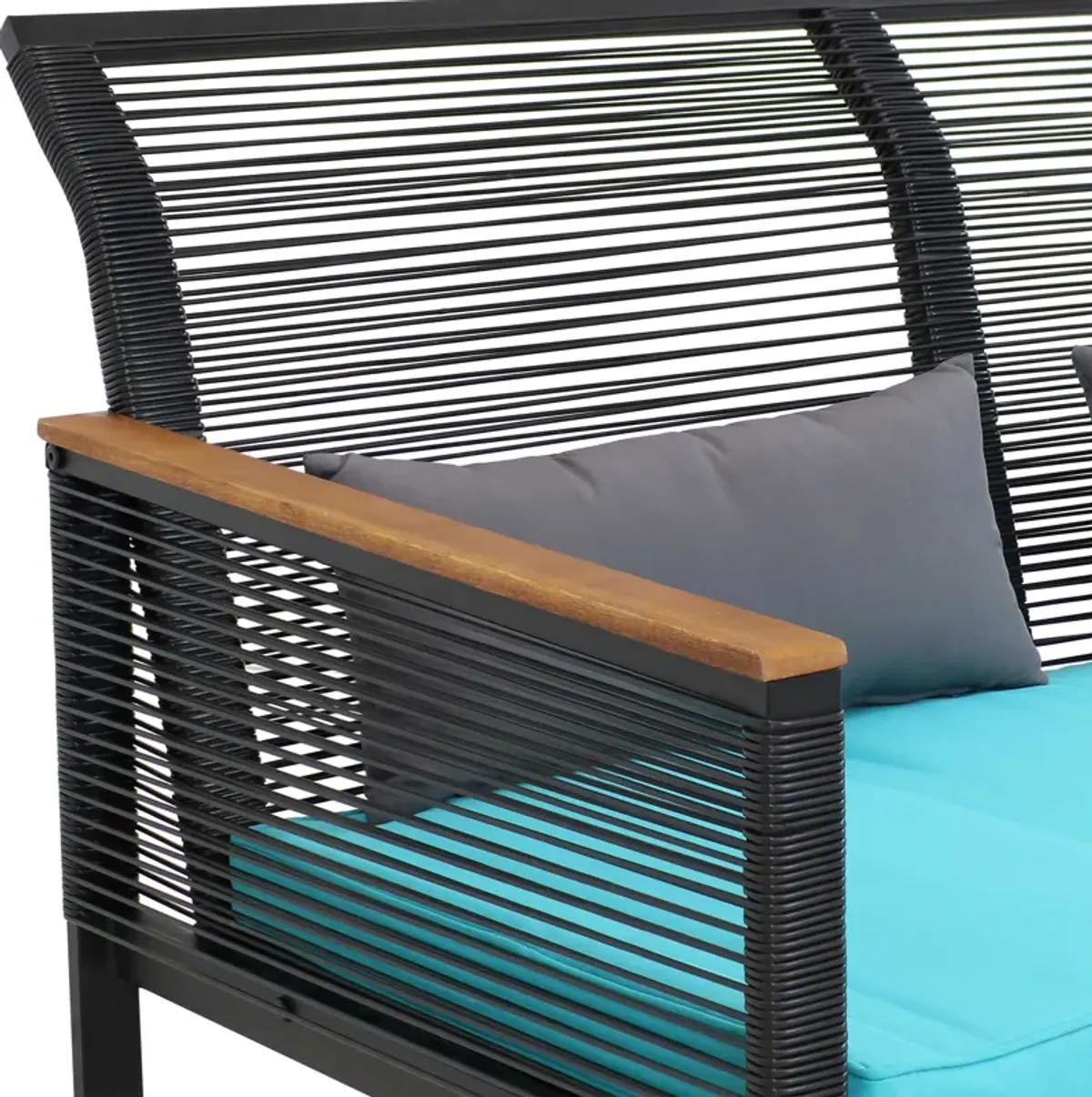 Sunnydaze Coachford Rattan 4-Piece Patio Furniture Set