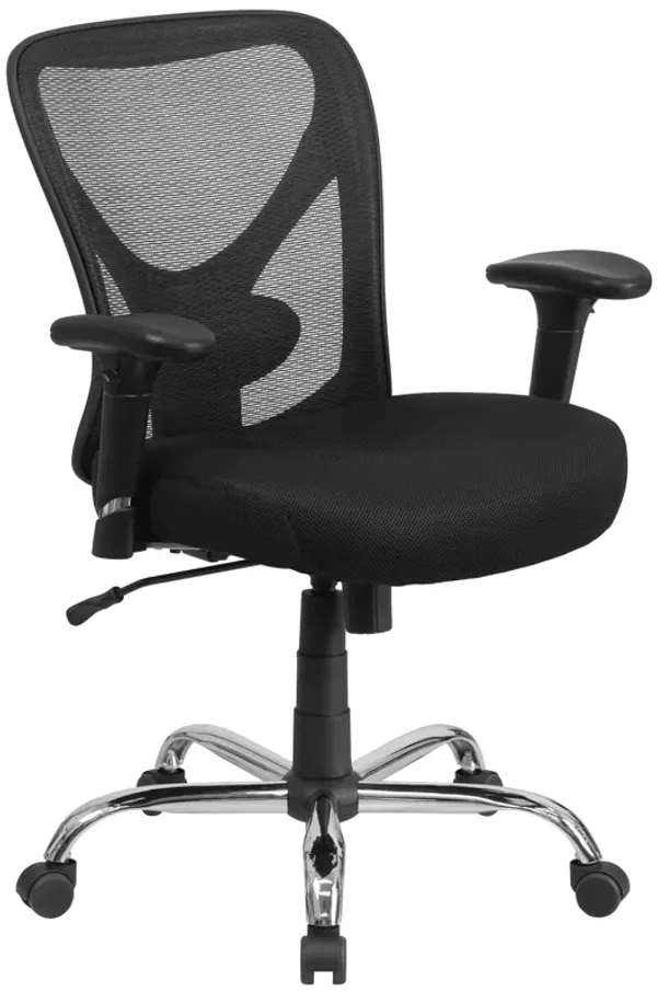 Big & Tall Office Chair | Adjustable Height Mesh Swivel Office Chair with Wheels