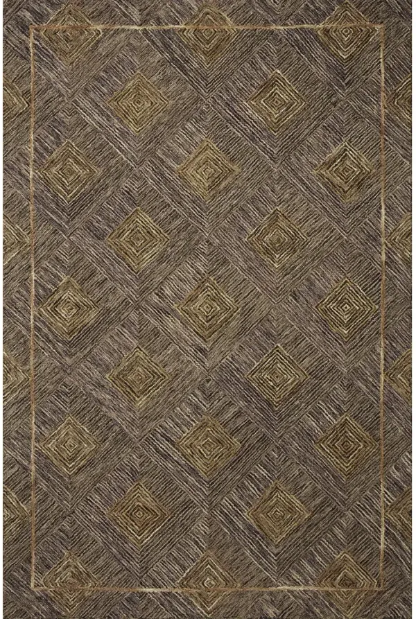 Varena VAR-04 Plum / Gold 2''6" x 7''6" Rug by