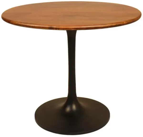 Carolina Living Alden Wood Top 36 Round Dining Table - Elm/Black