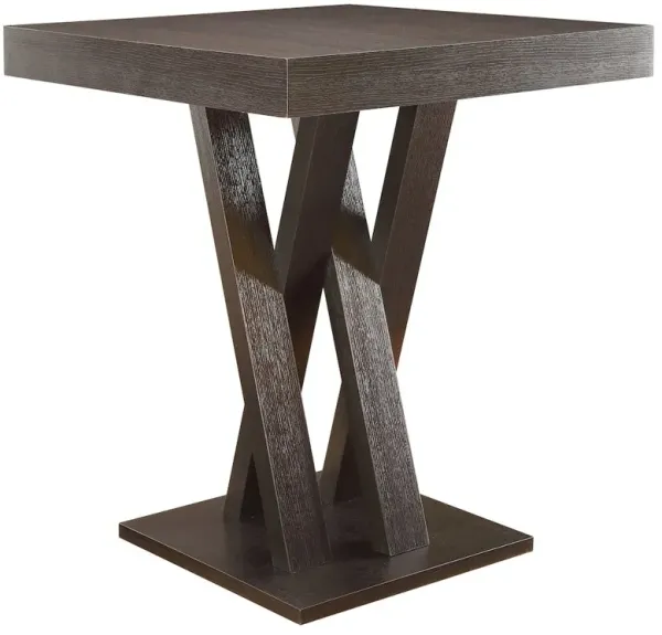 Freda Square 36-inch Pub Height Bistro Bar Table Cappuccino