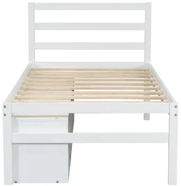 Merax Platform Bed with Removable Storage Shelves