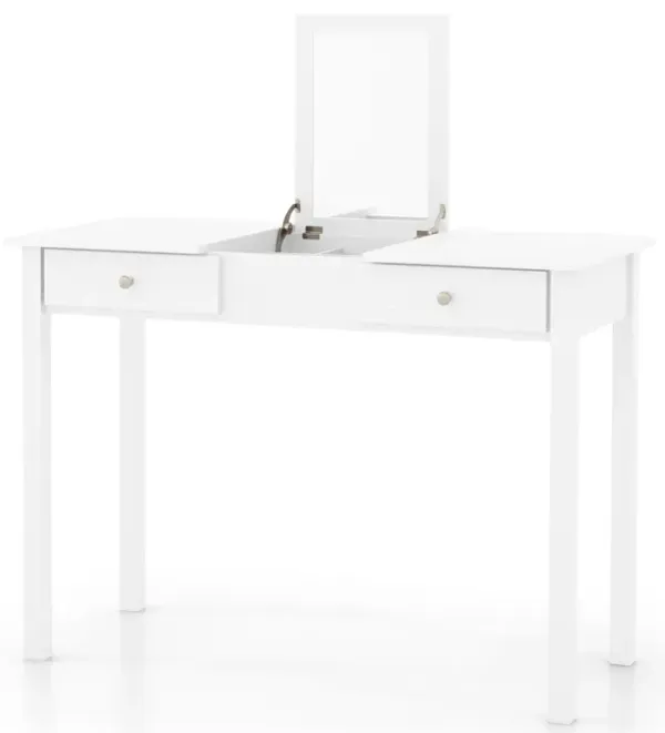Vanity Desk Makeup Dressing Table with Flip Top Mirror and Drawers