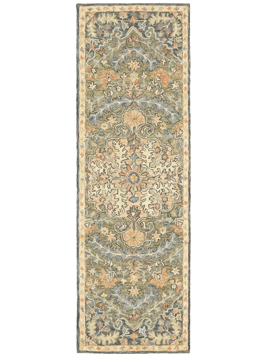 Alfresco 2'6" x 8' Blue Rug