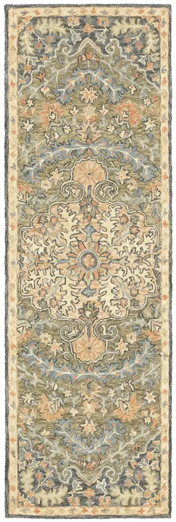 Alfresco 2'6" x 8' Blue Rug