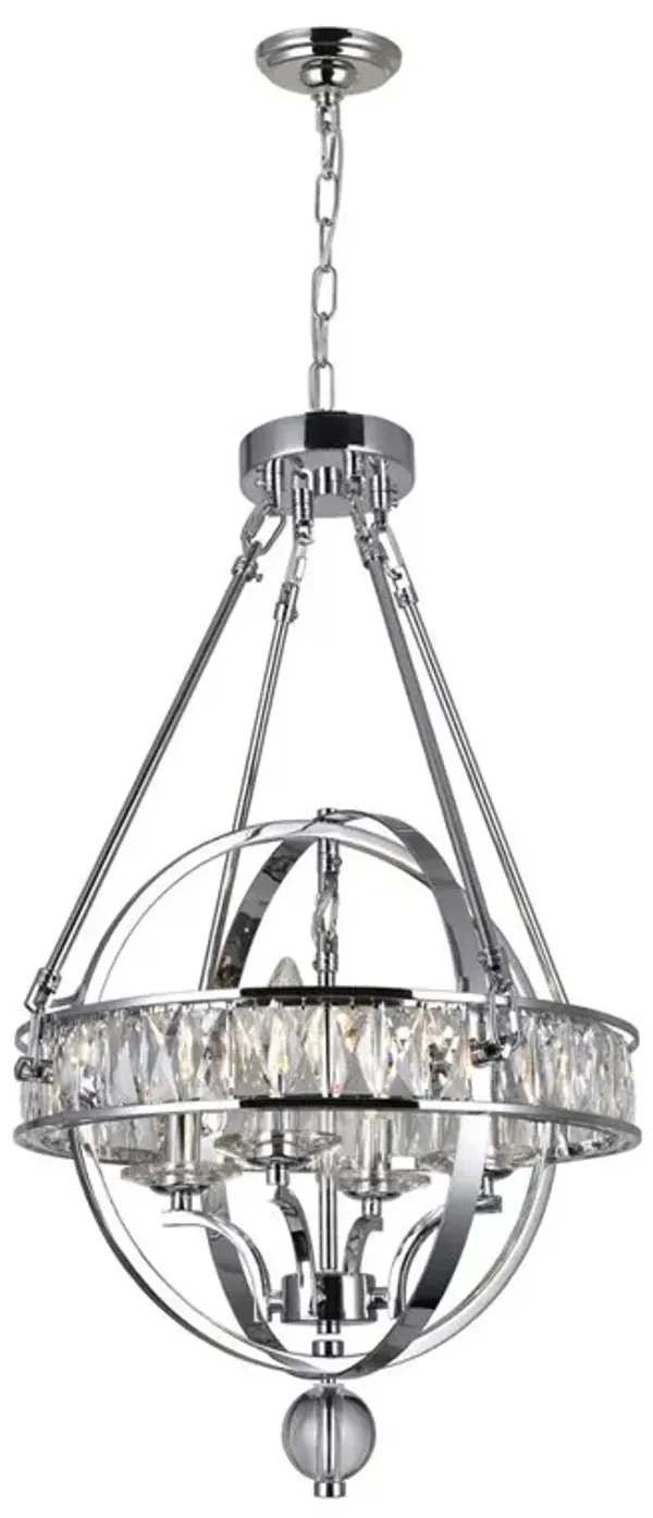 CWI Lighting Arkansas 4 Light Chandelier With Chrome Finish