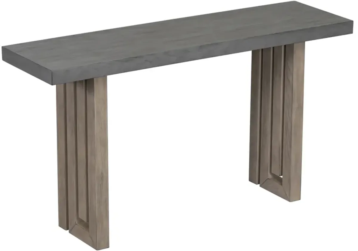 Merax ModernOak Veneer Rectangular Console Table