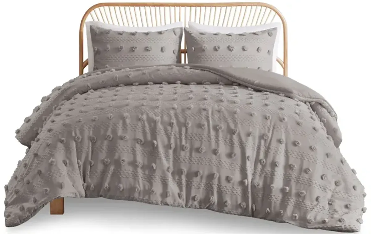 Gracie Mills Carmen Elegant Clip Jacquard Duvet Cover Set