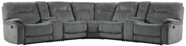 Parker Living Cooper - Shadow Grey 7 Piece Modular Manual Reclining Sectional