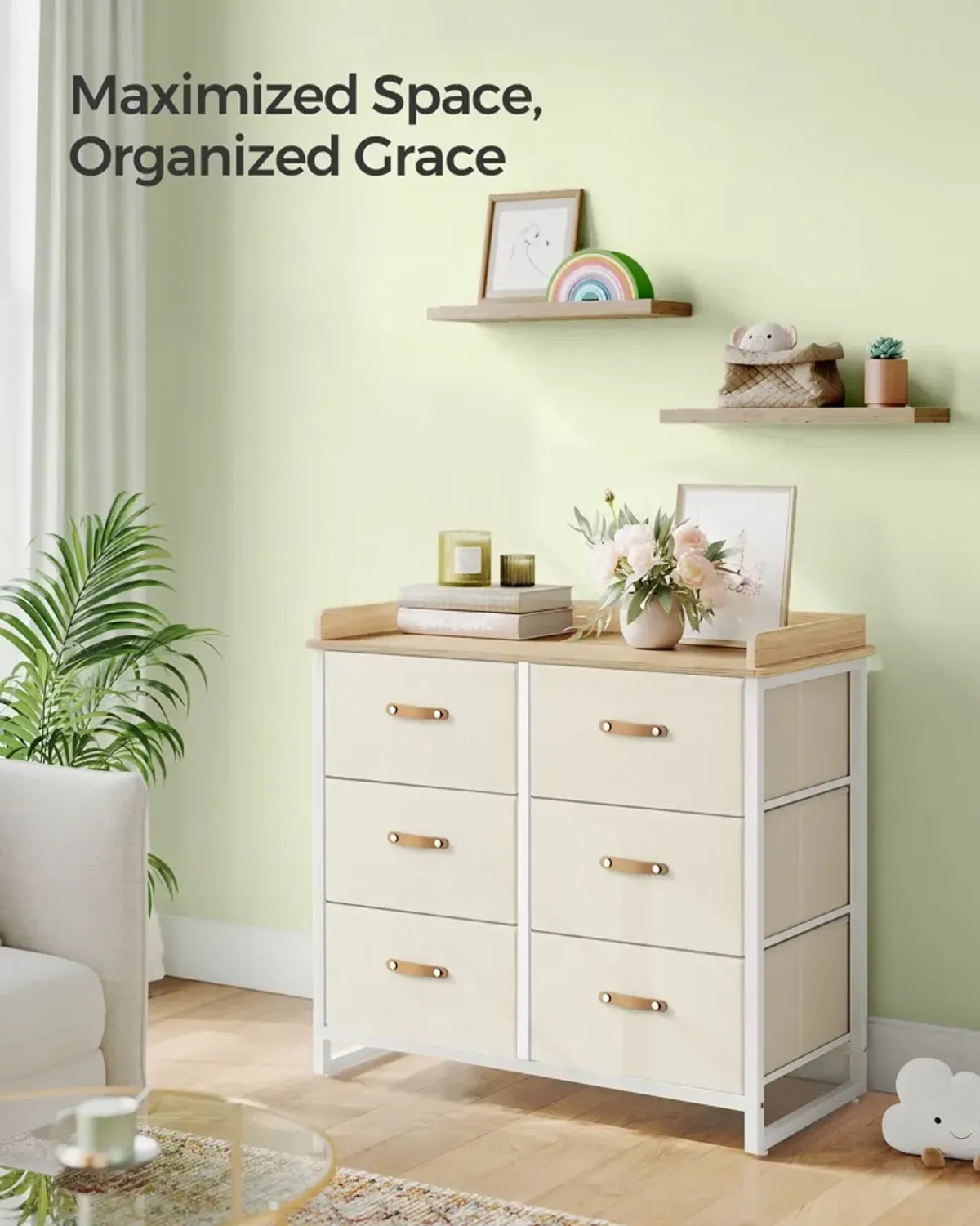 Water-Resistant Kids Dresser with 6 Drawers