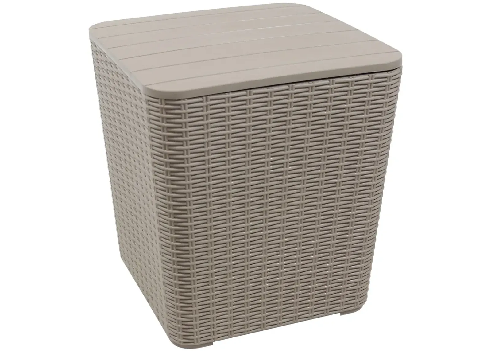 Sunnydaze 11.5 gal Faux Rattan Outdoor Storage Box