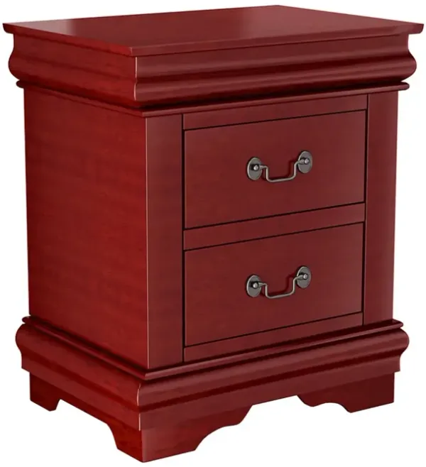 Acme Louis Philippe Nightstand in Cherry