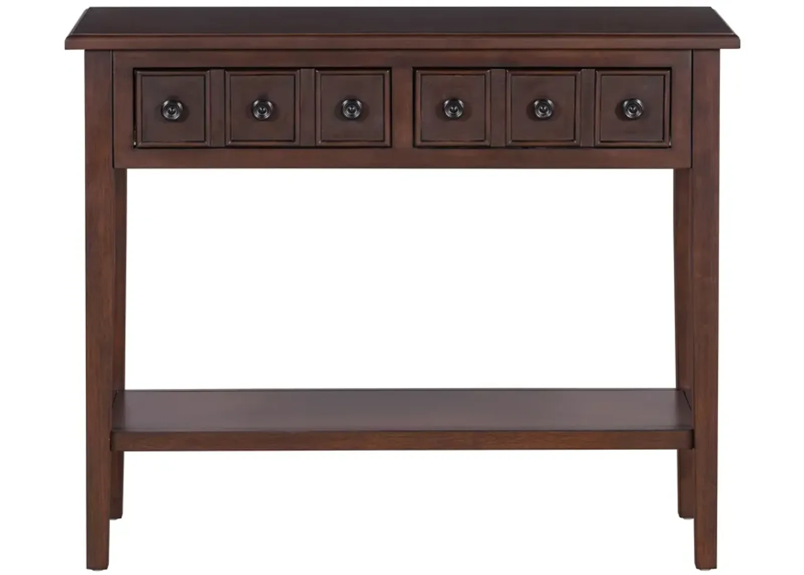 Merax Rustic Console Table with Drawers and Open Shelf