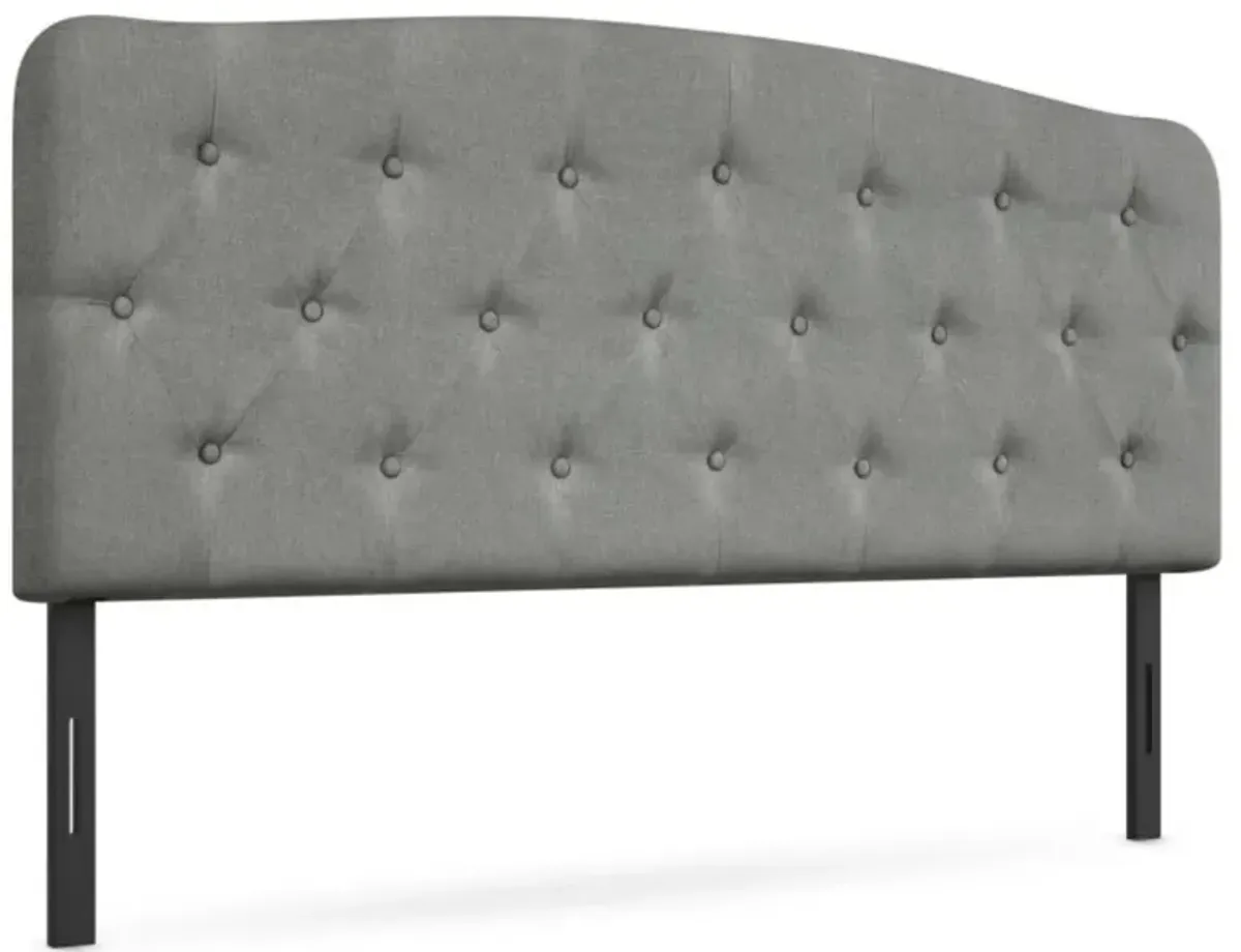 Hivvago Faux Linen Headboard with Adjustable Heights-Light