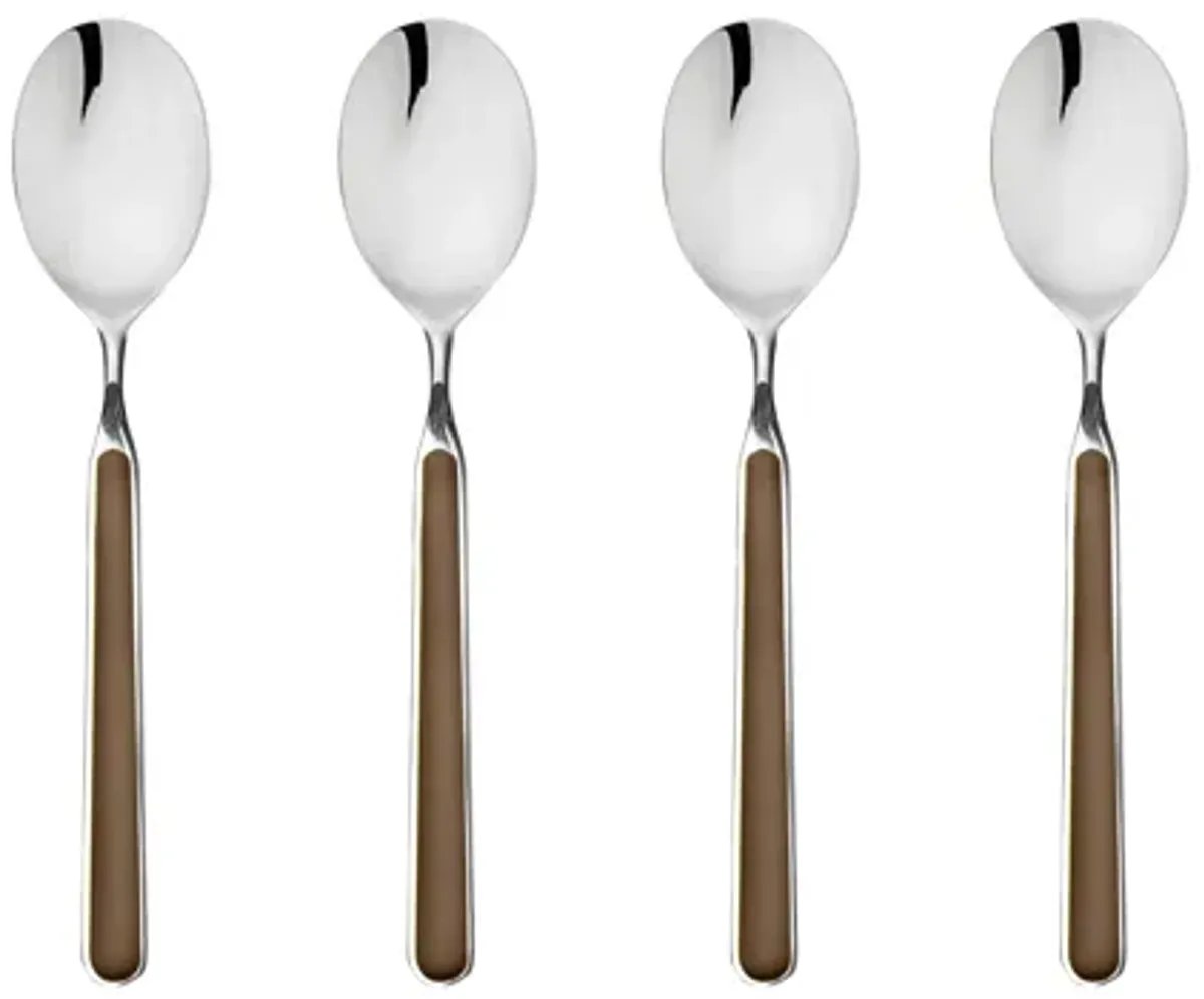 Fantasia 4-Piece Coffee Spoon Set in Tobacco