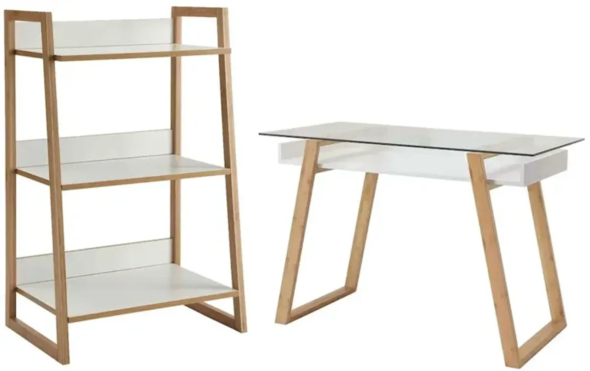 Convenience Concepts Oslo Sundance Desk and Bookcase Office Set