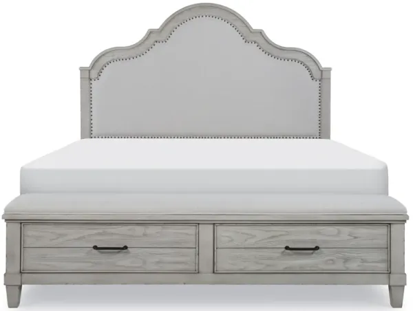Belhaven Upholstered California King Panel Bed With Storage Footboard
