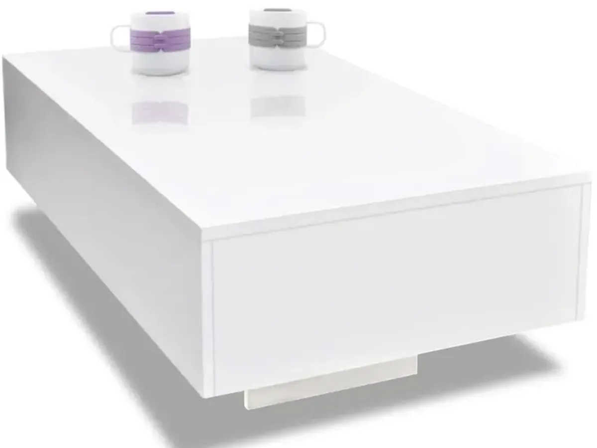 vidaXL Coffee Table High Gloss White