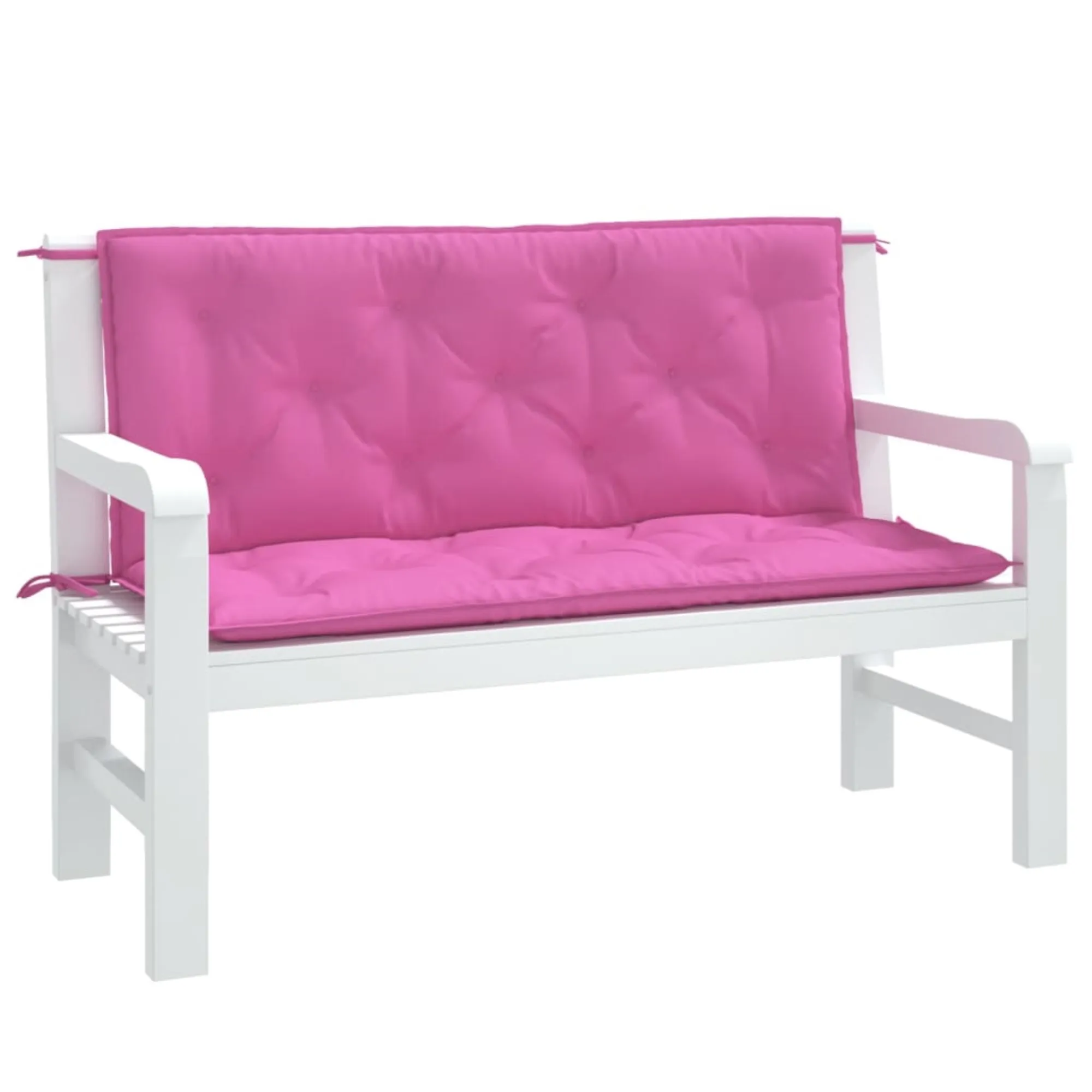 vidaXL Garden Bench Cushions 2pcs Pink 47.2"x19.7"x2.8" Fabric