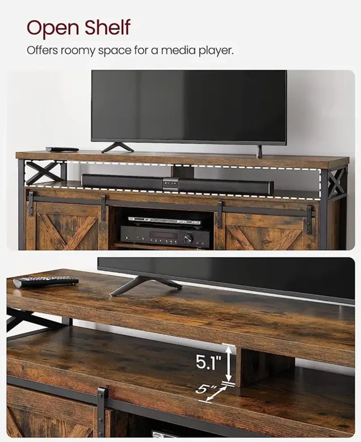 TV Stand for 65-Inch TV – Stylish and Sturdy Entertainment Center with Ample Storage