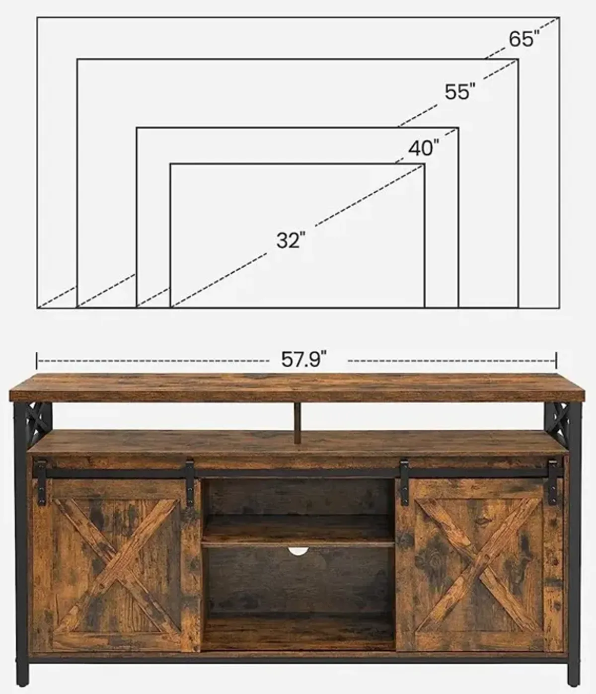 TV Stand for 65-Inch TV – Stylish and Sturdy Entertainment Center with Ample Storage