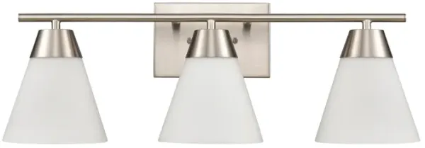 Vivica 24'' Wide 3-Light Silver Vanity Light