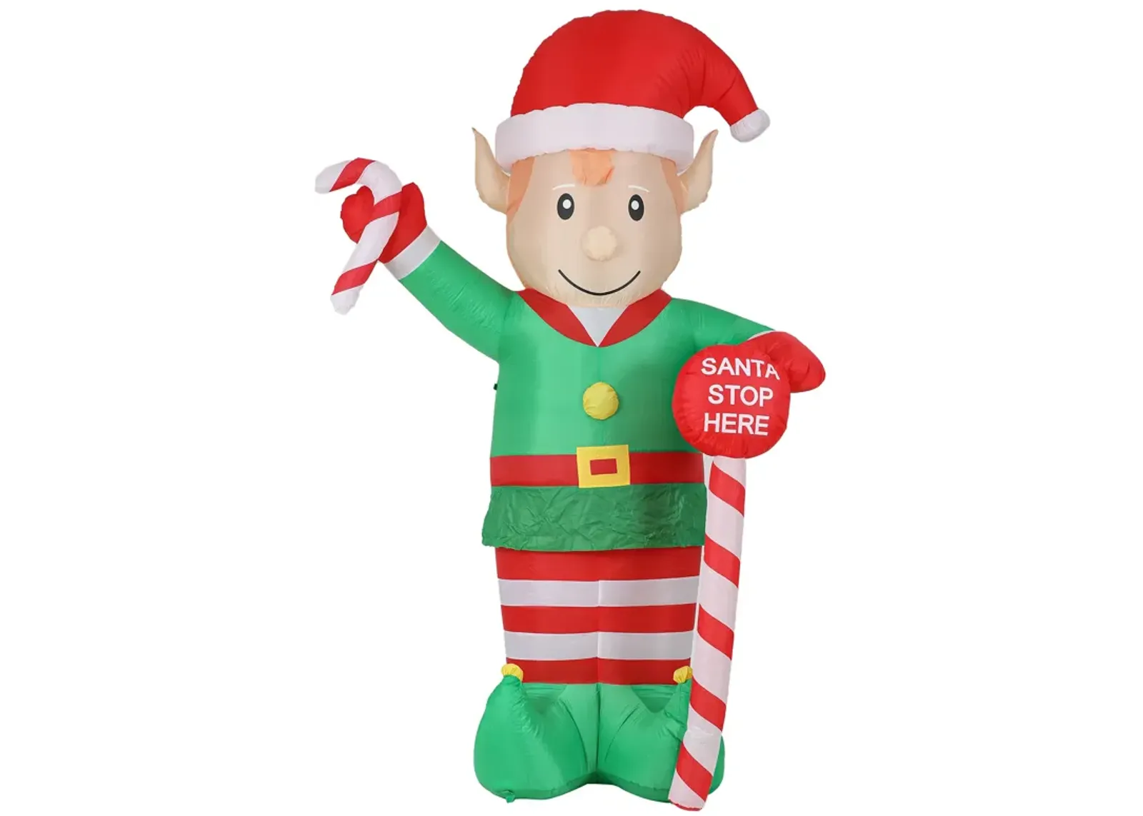 LuxenHome 8.5Ft Elf Holiday Inflatable Yard Decoration with LED Lights