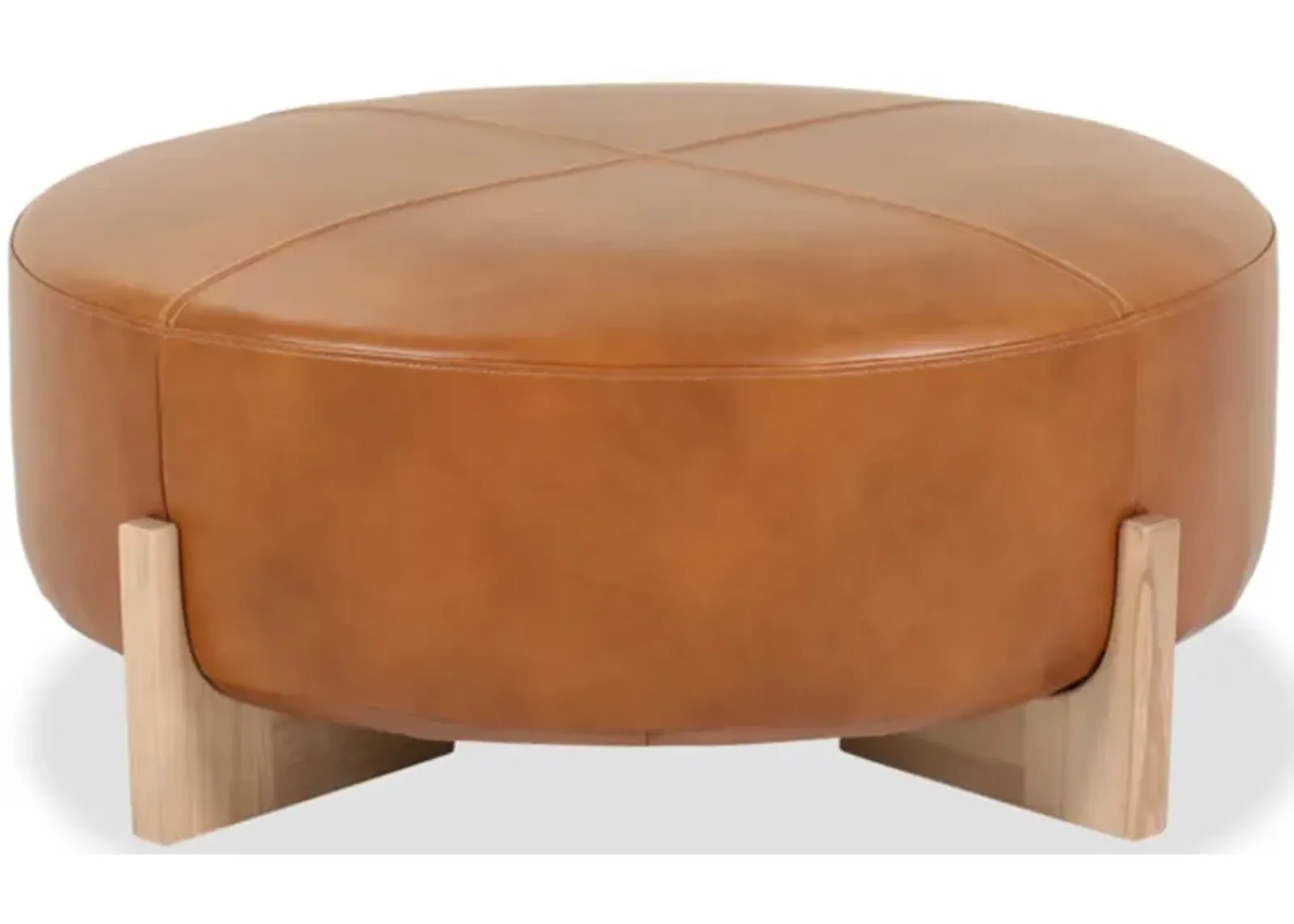 Camel Round Cocktail Ottoman