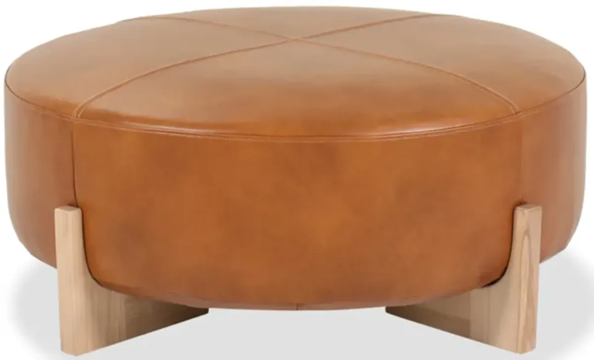 Camel Round Cocktail Ottoman