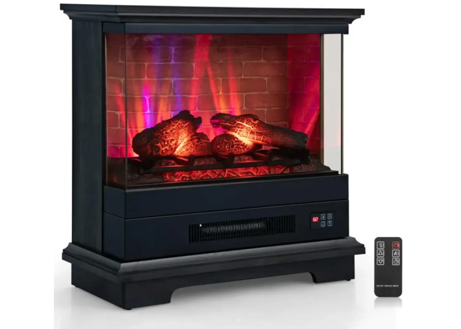 Hivvago 27 Inch Freestanding Fireplace with Remote Control