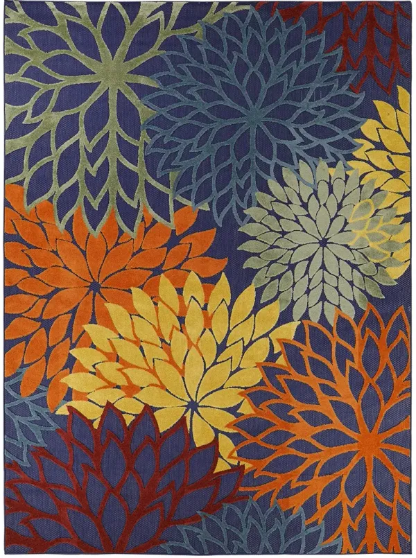Aloha ALH05 Navy/Multicolor 6' x 9' Rug