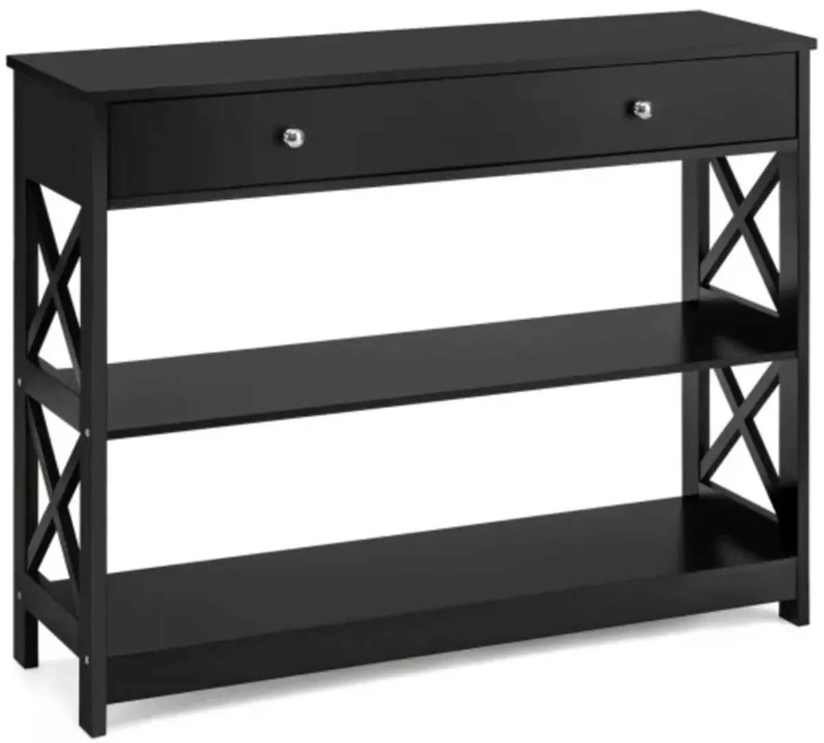 3-Tier Console Table with Drawers for Living Room Entryway