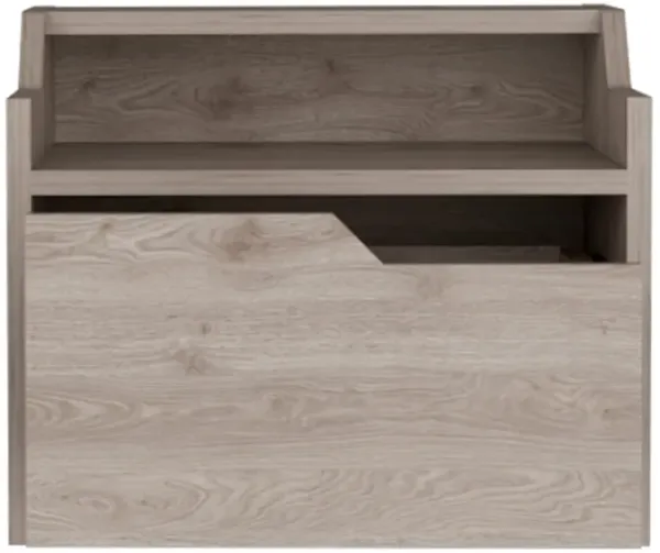 Wall-Mounted Faux Wood Nightstand with 1 Drawer – Floating Bedside Storage Table