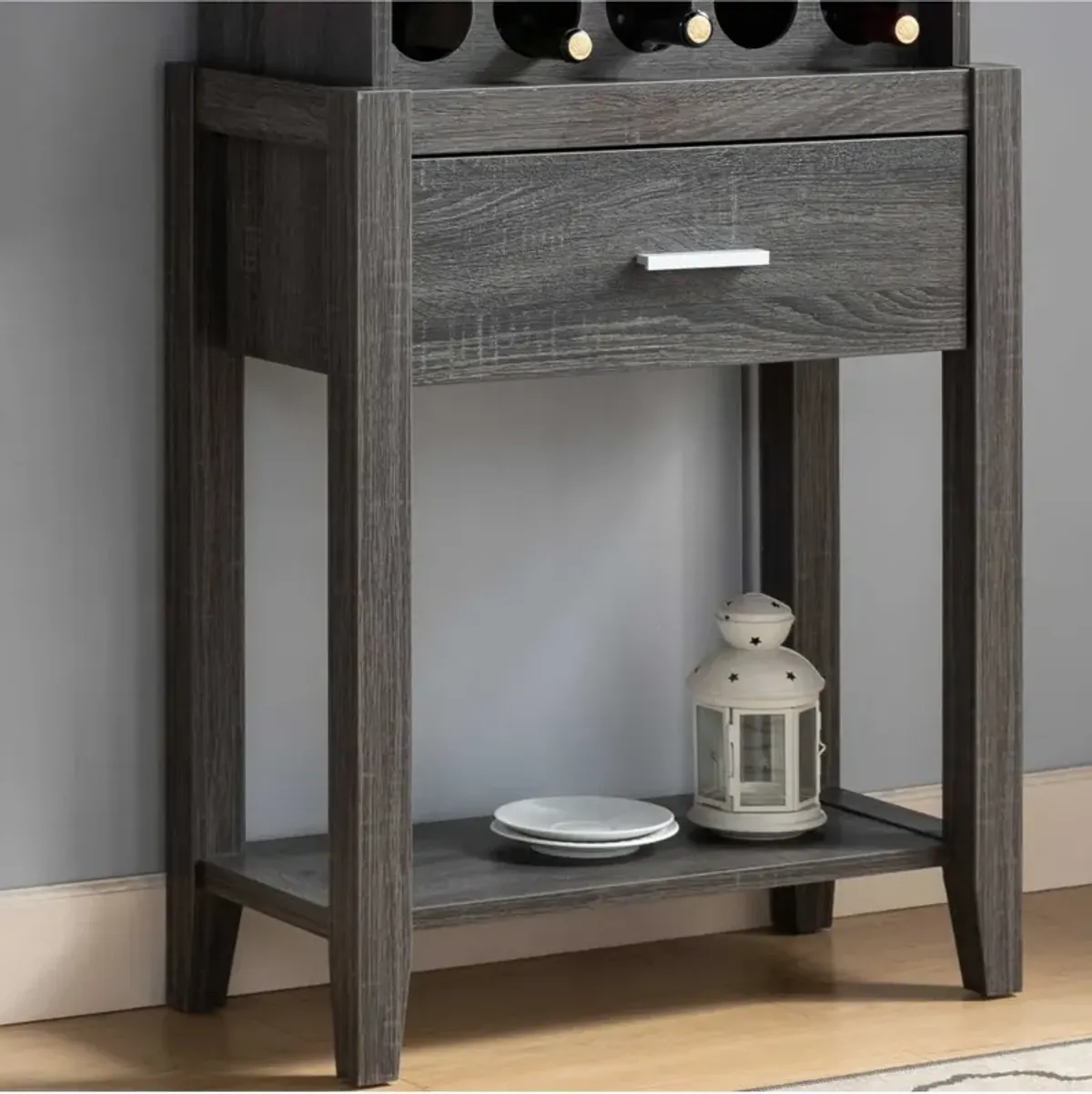 Wine Cabinet Distressed Grey