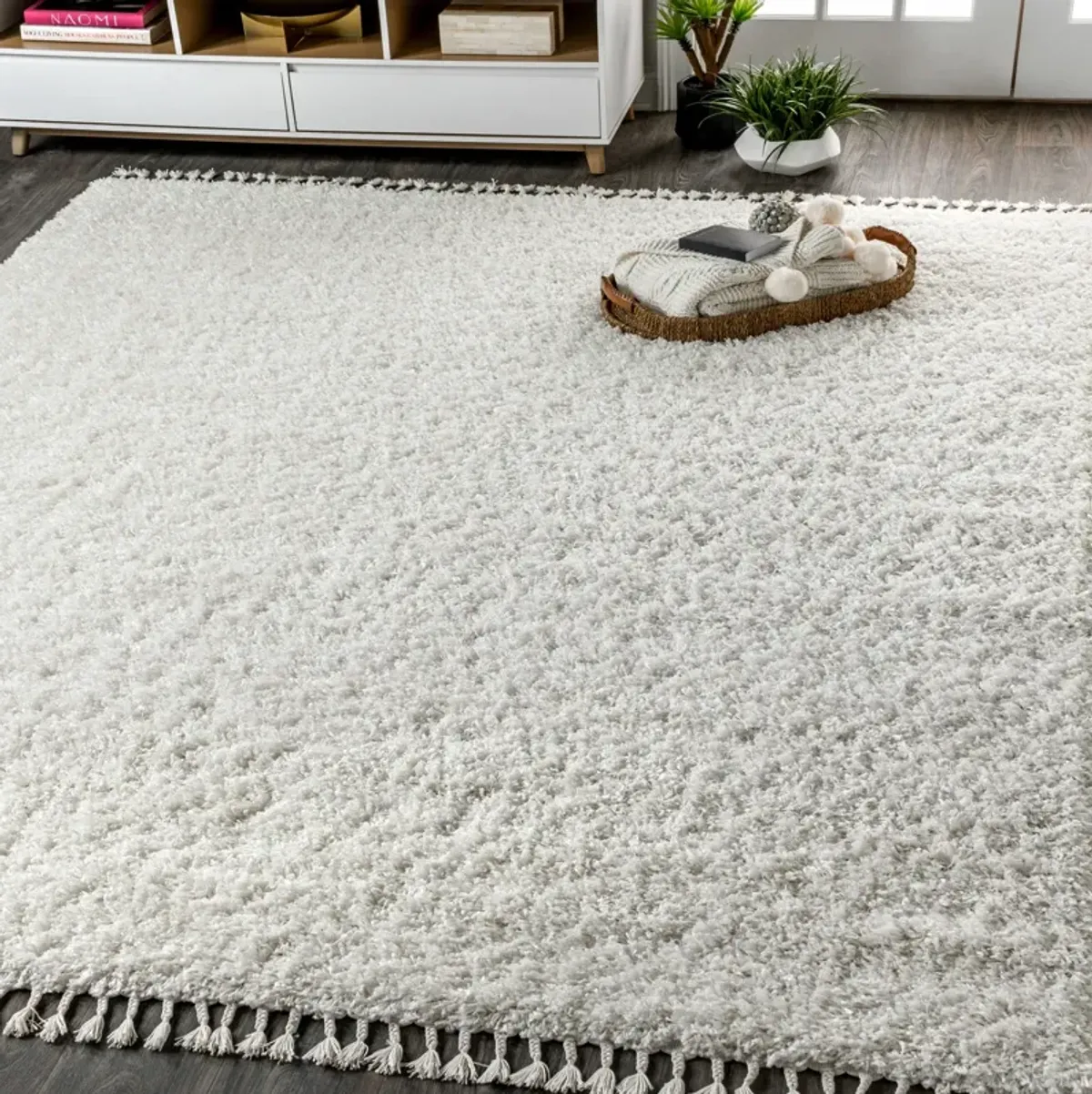 Mercer Shag Plush Tassel Area Rug